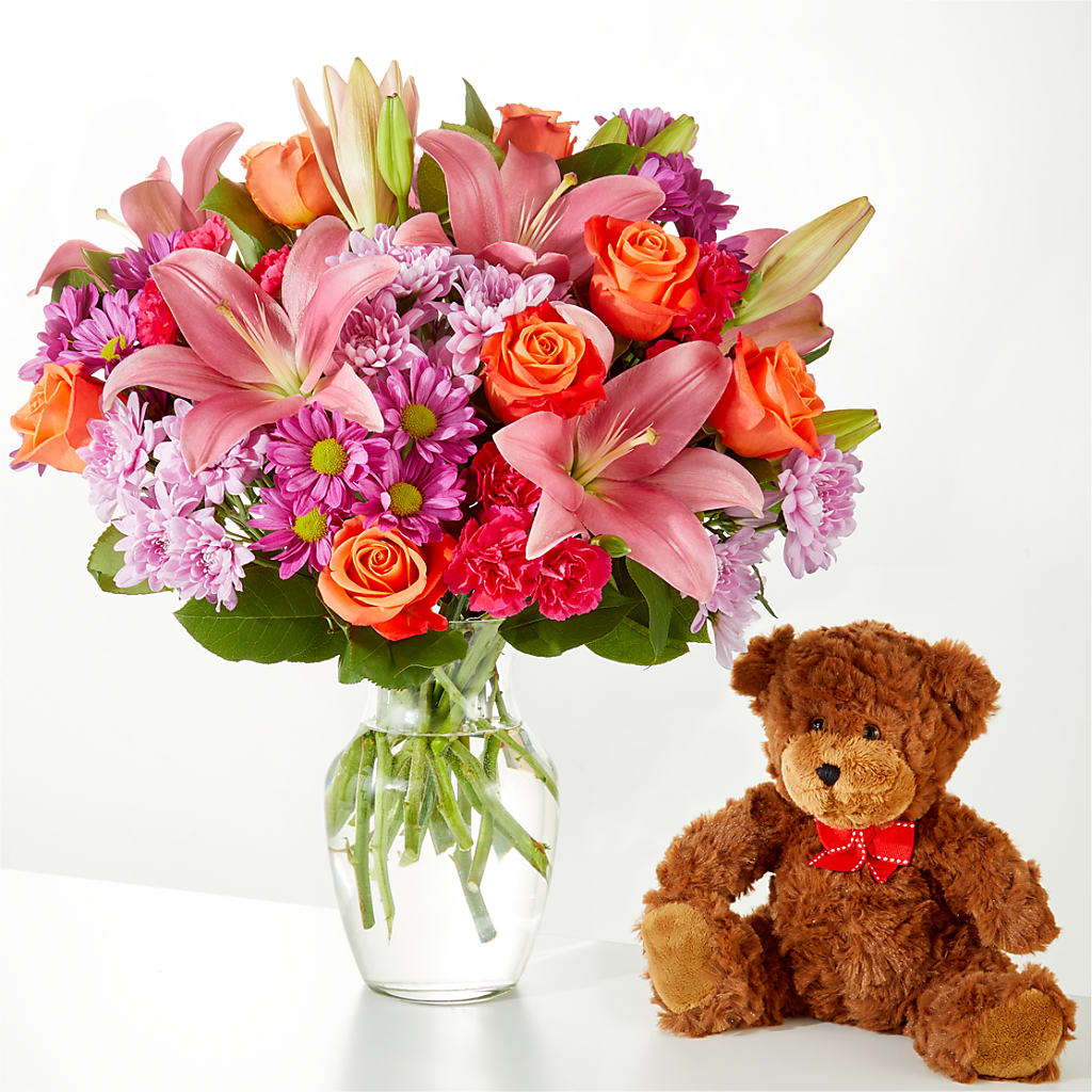 One and Only Bouquet and Bear Bundle – SINK'S FLOWER SHOP & GREENHOUSE, Findlay OH