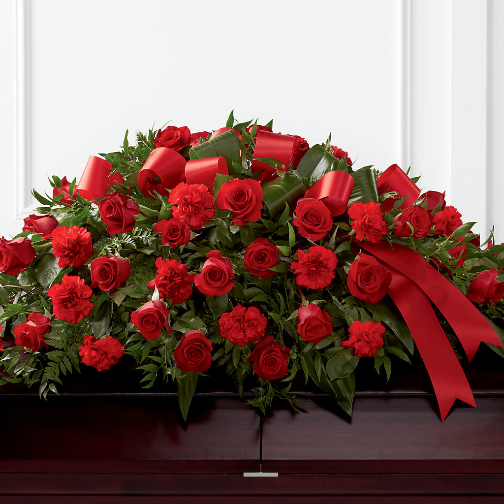Tribute of Life Casket Spray – SINK'S FLOWER SHOP & GREENHOUSE, Findlay OH