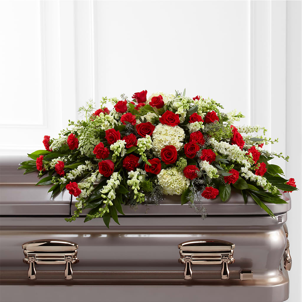 Sincerity Casket Spray – SINK'S FLOWER SHOP & GREENHOUSE, Findlay OH