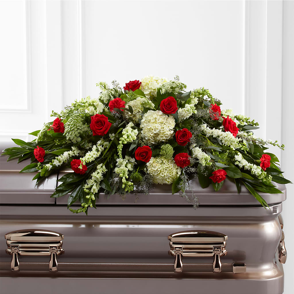 Sincerity Casket Spray – SINK'S FLOWER SHOP & GREENHOUSE, Findlay OH