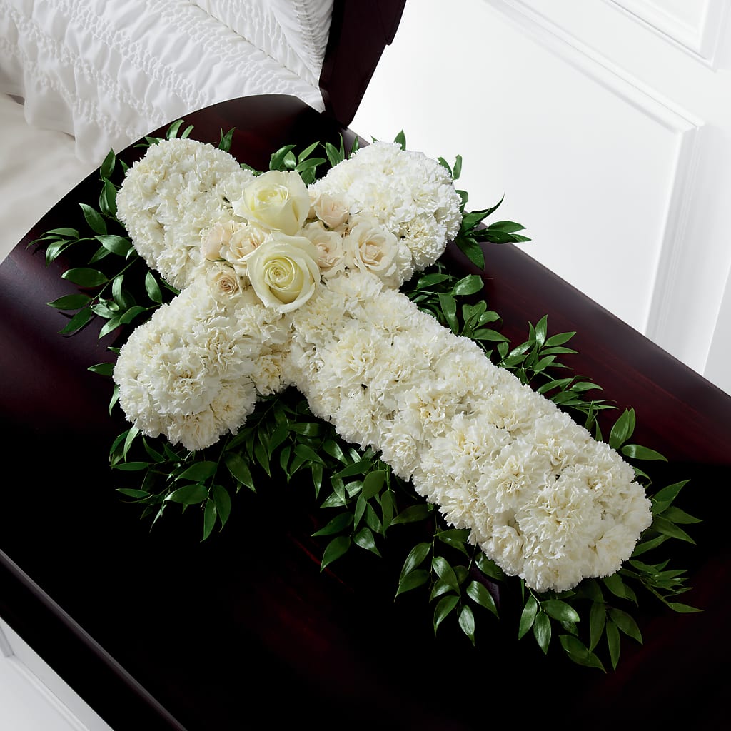 Peaceful Memories Casket Spray (Standard) – SINK'S FLOWER SHOP & GREENHOUSE, Findlay OH