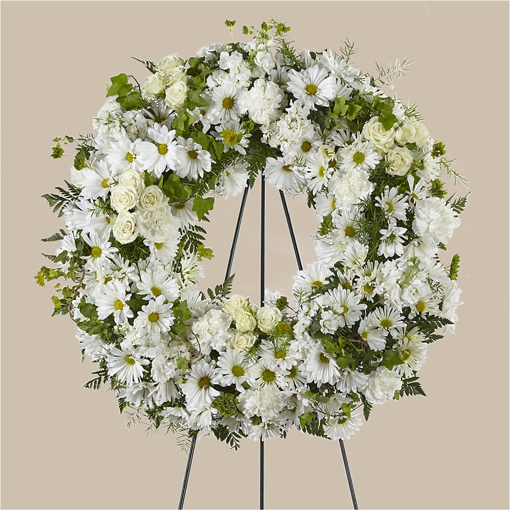 Faithful Wishes Wreath – SINK'S FLOWER SHOP & GREENHOUSE, Findlay OH