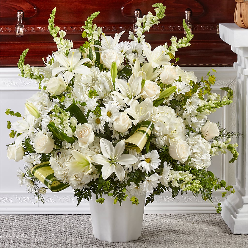 Thoughts of Tranquility Floor Basket – SINK'S FLOWER SHOP & GREENHOUSE, Findlay OH