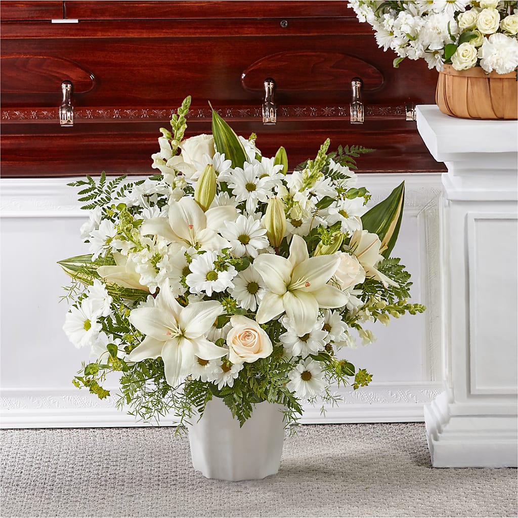 Thoughts of Tranquility Floor Basket – SINK'S FLOWER SHOP & GREENHOUSE, Findlay OH
