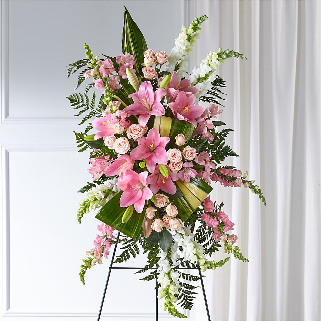 Elegant Embrace Standing Spray – SINK'S FLOWER SHOP & GREENHOUSE, Findlay OH