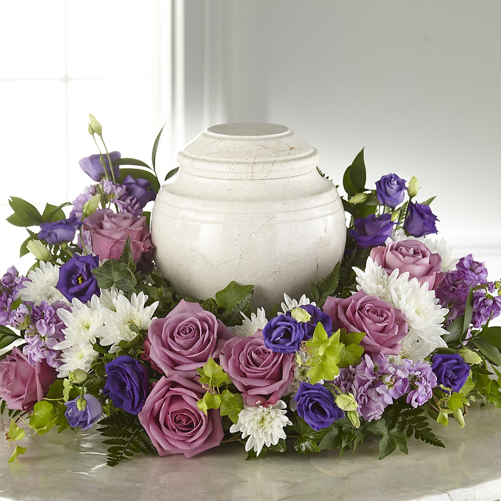 Blooming Sympathy Cremation Adornment – SINK'S FLOWER SHOP & GREENHOUSE, Findlay OH