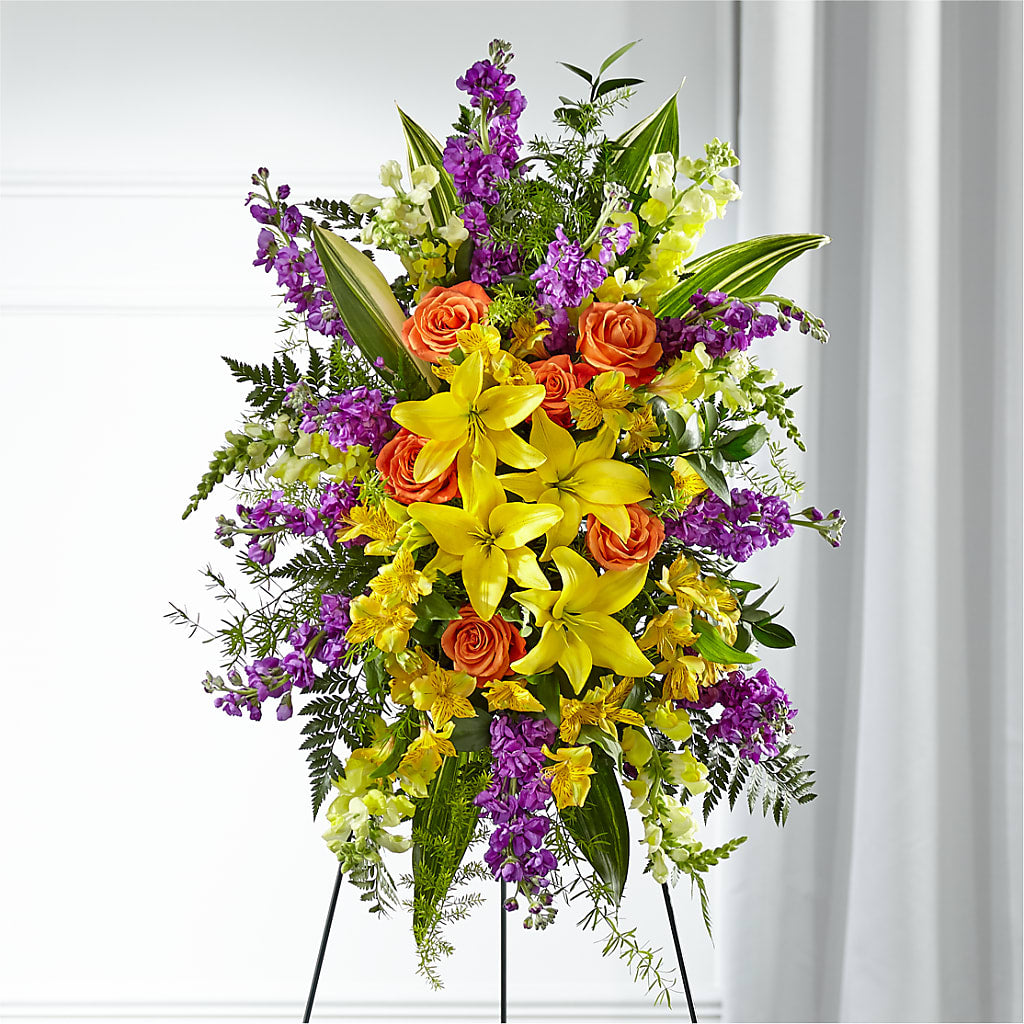 Thoughtful Prayers Standing Spray – SINK'S FLOWER SHOP & GREENHOUSE, Findlay OH