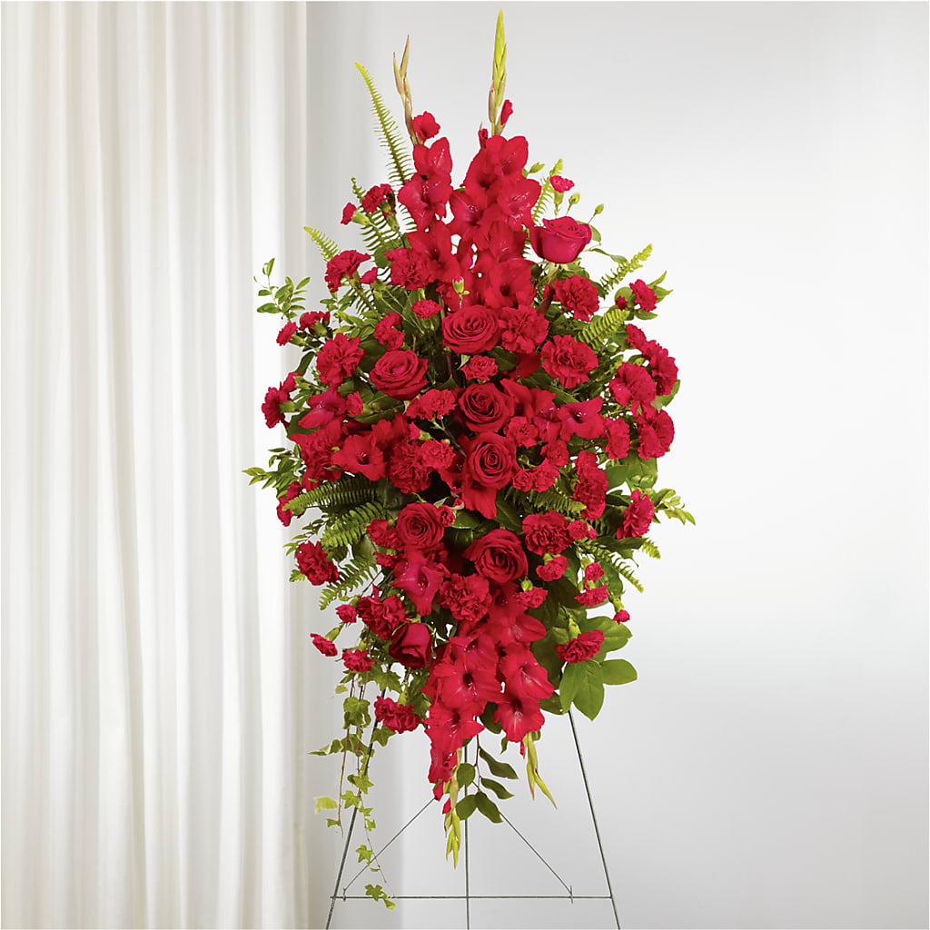 From the Heart Standing Spray – SINK'S FLOWER SHOP & GREENHOUSE, Findlay OH