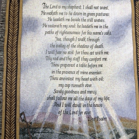 23rd Psalm Sympathy Throw Blanket – SINK'S FLOWER SHOP & GREENHOUSE, Findlay OH