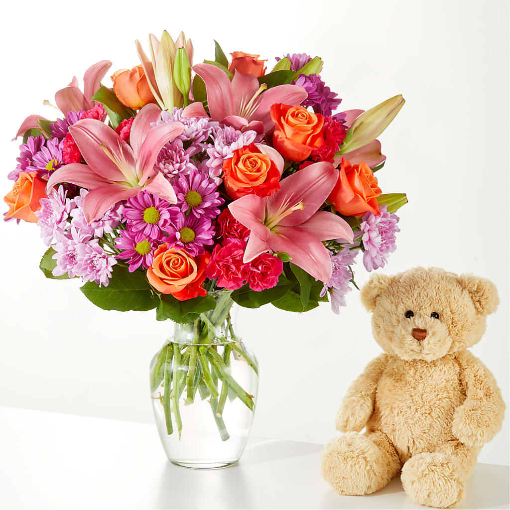 One and Only Bouquet and Bear Bundle – SINK'S FLOWER SHOP & GREENHOUSE, Findlay OH