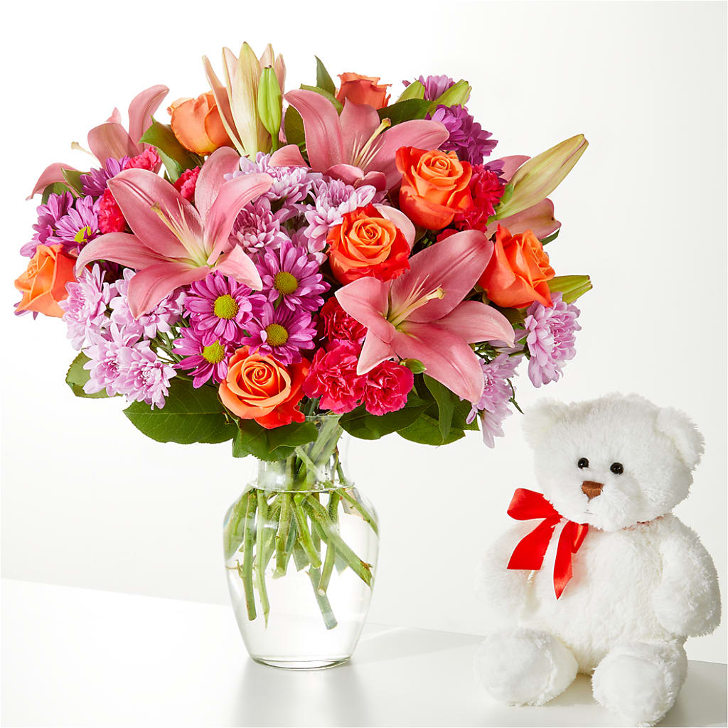 One and Only Bouquet and Bear Bundle – SINK'S FLOWER SHOP & GREENHOUSE, Findlay OH