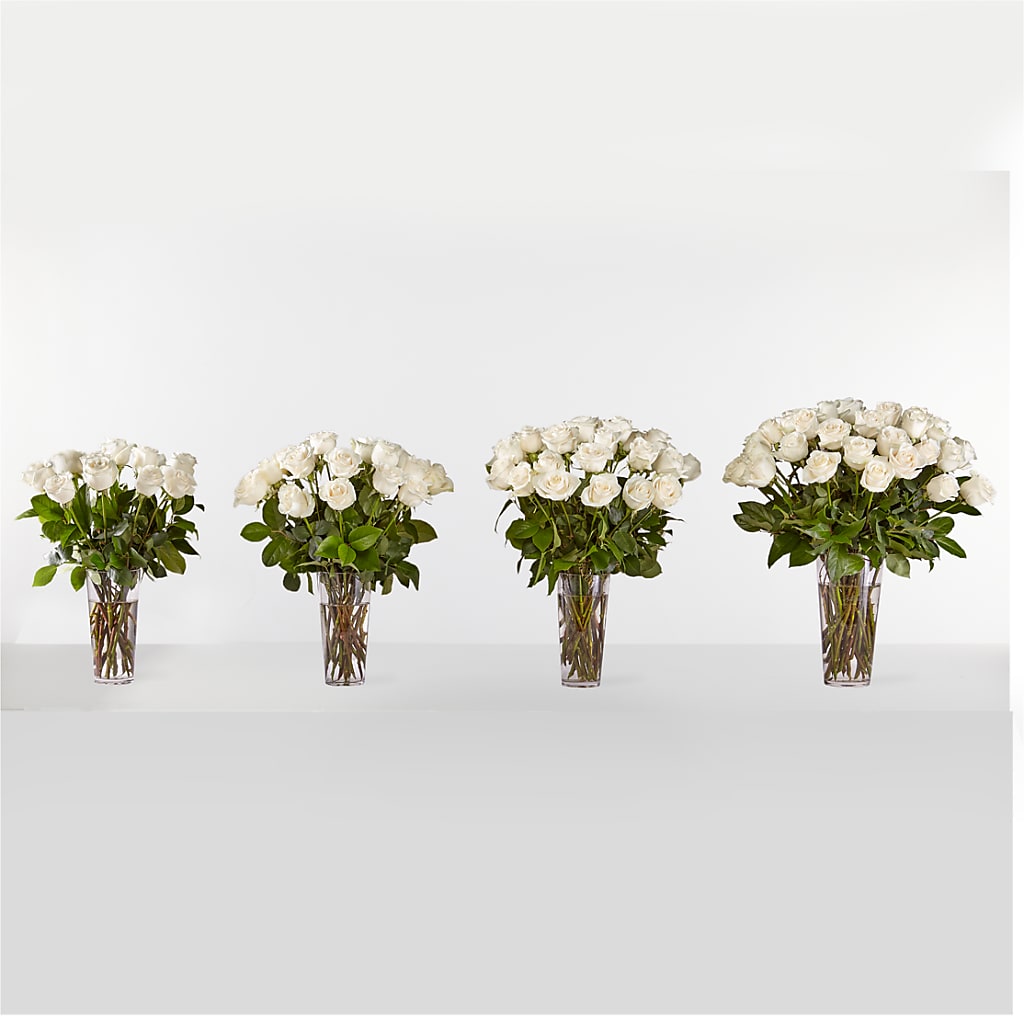 Long Stem White Rose Bouquet – SINK'S FLOWER SHOP & GREENHOUSE, Findlay OH