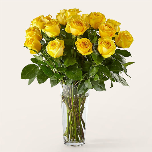 Long Stem Yellow Rose Bouquet – SINK'S FLOWER SHOP & GREENHOUSE, Findlay OH