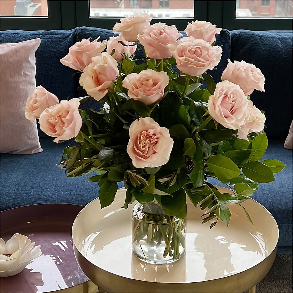 Long Stem Pink Rose Bouquet – SINK'S FLOWER SHOP & GREENHOUSE, Findlay OH