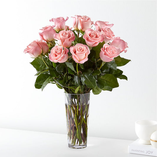 Long Stem Pink Rose Bouquet – SINK'S FLOWER SHOP & GREENHOUSE, Findlay OH