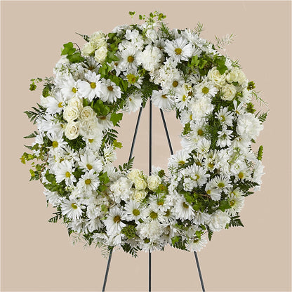Faithful Wishes Wreath – SINK'S FLOWER SHOP & GREENHOUSE, Findlay OH