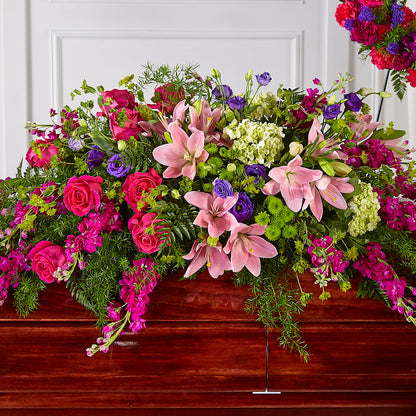 Radiant Tribute Casket Spray – SINK'S FLOWER SHOP & GREENHOUSE, Findlay OH