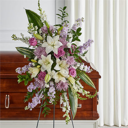 Grateful Hearts Standing Spray – SINK'S FLOWER SHOP & GREENHOUSE, Findlay OH