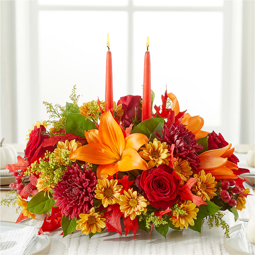 Autumn's Embrace Centerpiece – SINK'S FLOWER SHOP & GREENHOUSE, Findlay OH