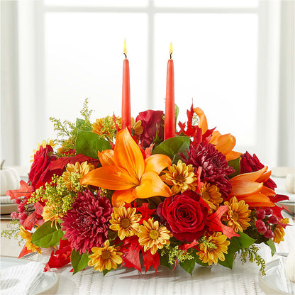 Autumn's Embrace Centerpiece – SINK'S FLOWER SHOP & GREENHOUSE, Findlay OH