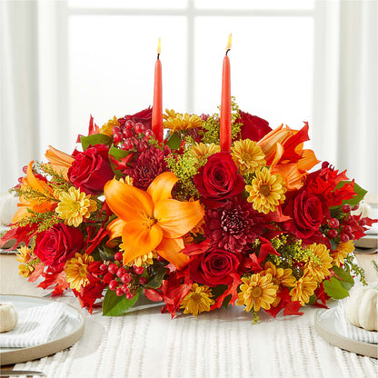 Autumn's Embrace Centerpiece – SINK'S FLOWER SHOP & GREENHOUSE, Findlay OH