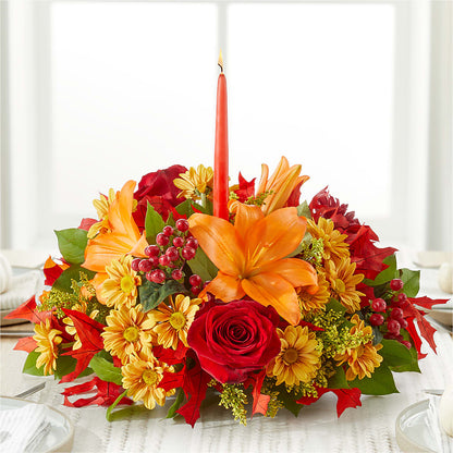 Autumn's Embrace Centerpiece – SINK'S FLOWER SHOP & GREENHOUSE, Findlay OH